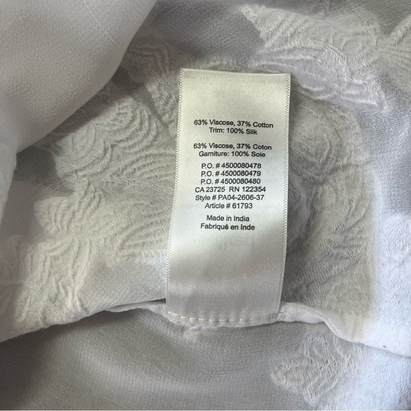 Aritzia Wilfred White Sèvres Floral Sleeveless Tunic Top Blouse - Picture 7 of 12